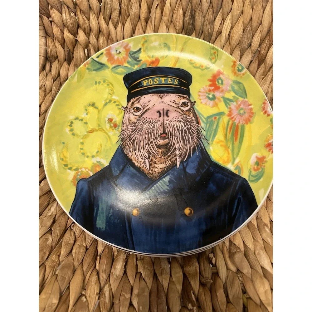 west elm rachel kozlowski dapper animal plate Works Of Art Walrus